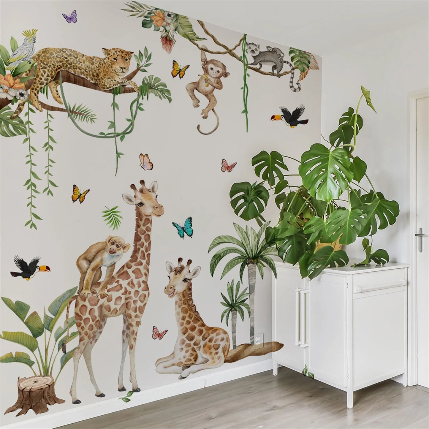 Adorable Woodland Creatures Wall Decals for Kids Room Nursery Decor Forest Animals Peel and Stick Wallpaper Art for Playroom