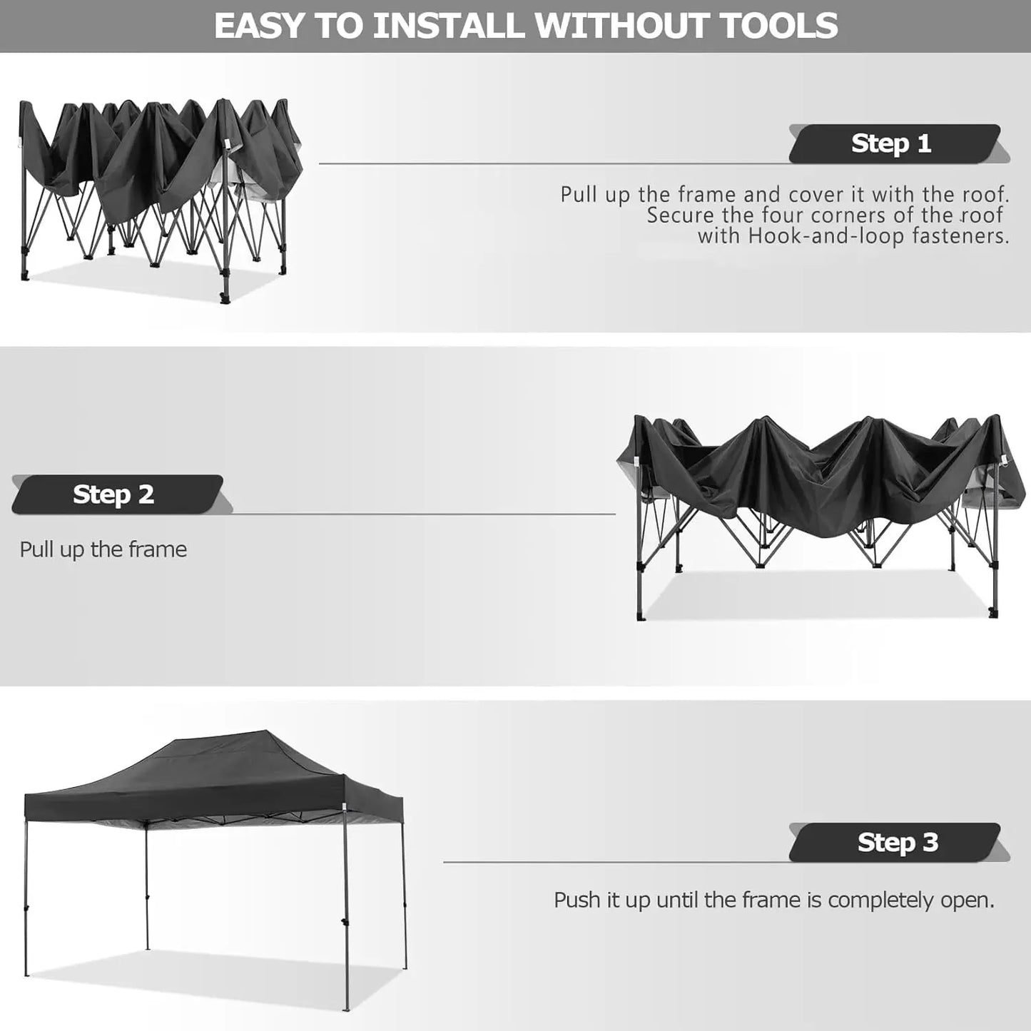 10x15 Pop up Canopy Tent Heavy Duty Gazebo with 4 Sidewalls,UPF 50+ All Weather Waterproof Commercial Outdoor Wedding Party Tent