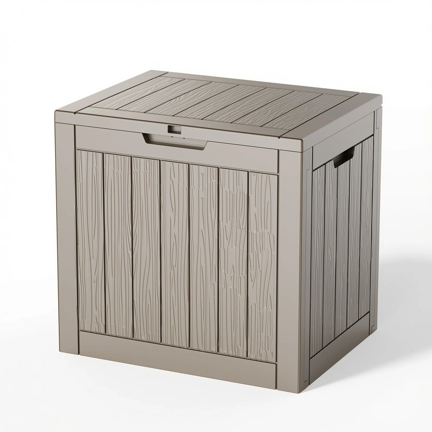 30 Gallon Resin Outdoor Deck Box Waterproof UV Protection Lockable Patio Balcony Storage Box for Garden Tools Pool Toys Cushions Gray