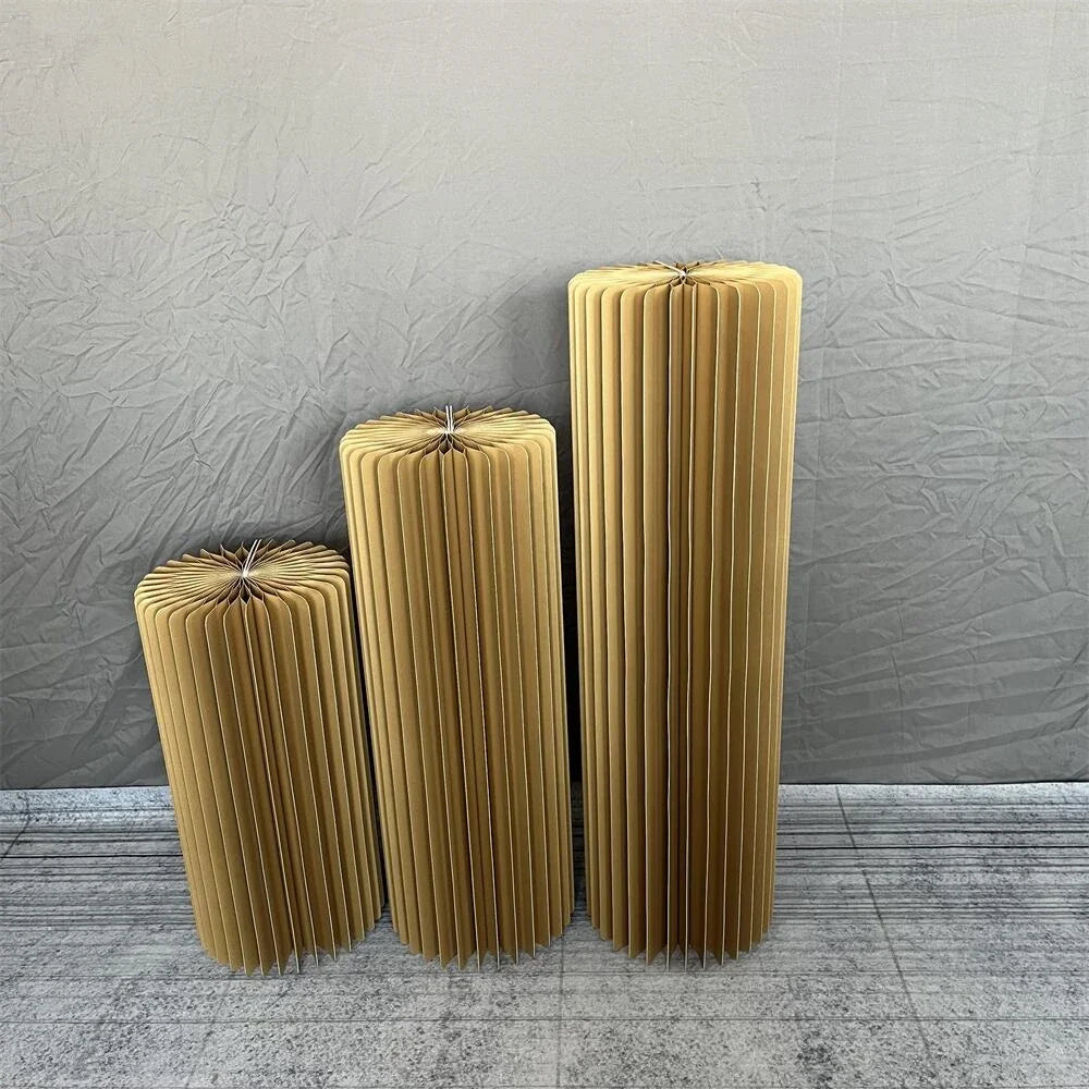 Folding Cylindrical Wedding Backdrop Decor Birthday Party DIY Decoration Ornaments White Folding Dessert Table Stand Baby Shower
