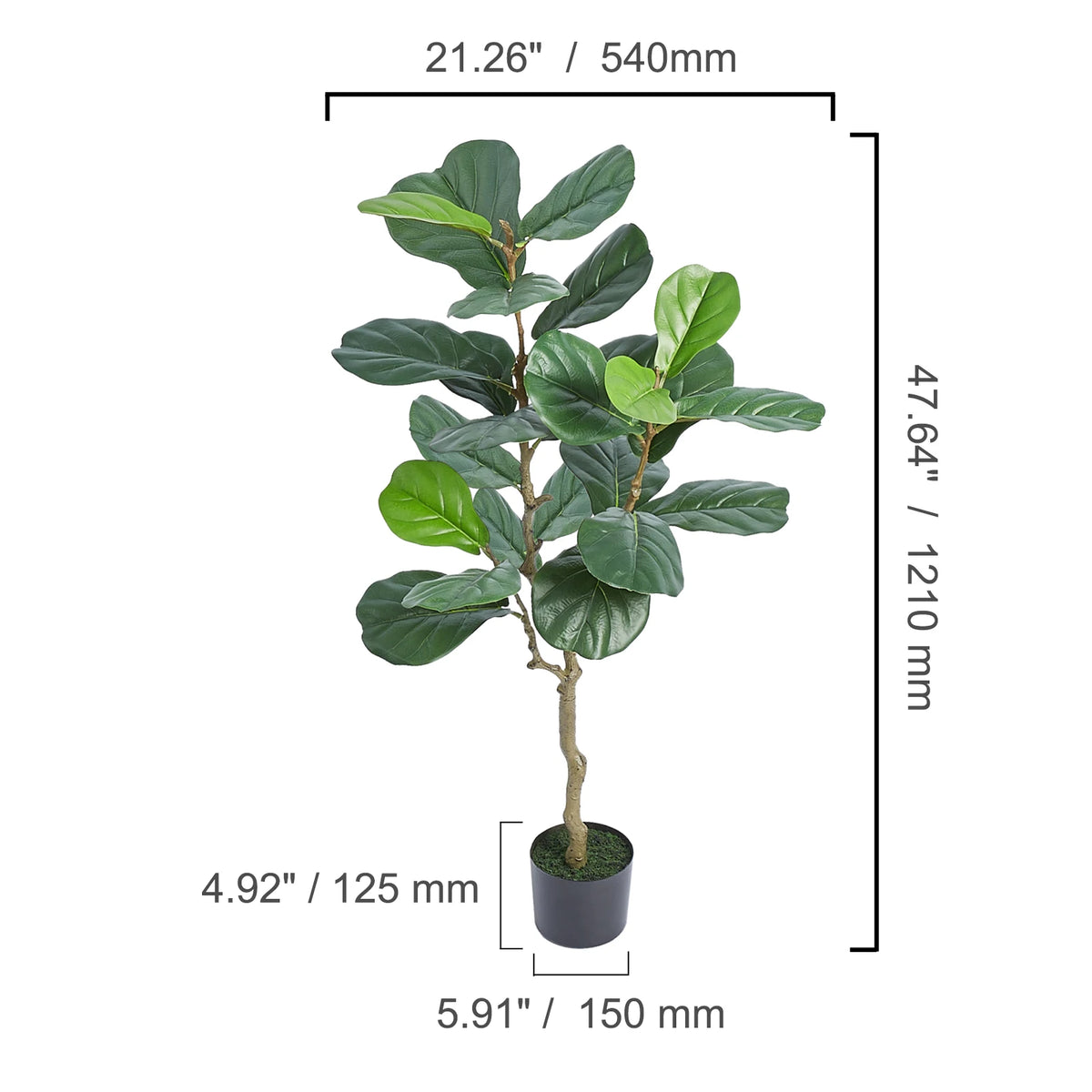 SucceBuy Artificial Olive Tree 4/5/6FT Tall Faux Plant Secure PE Material Anti-Tip Tilt Protection Low-Maintenance Tree for Home