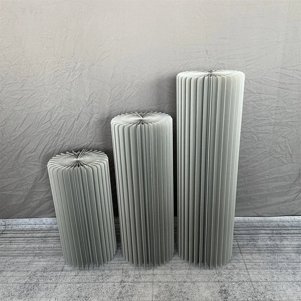 Folding Cylindrical Wedding Backdrop Decor Birthday Party DIY Decoration Ornaments White Folding Dessert Table Stand Baby Shower