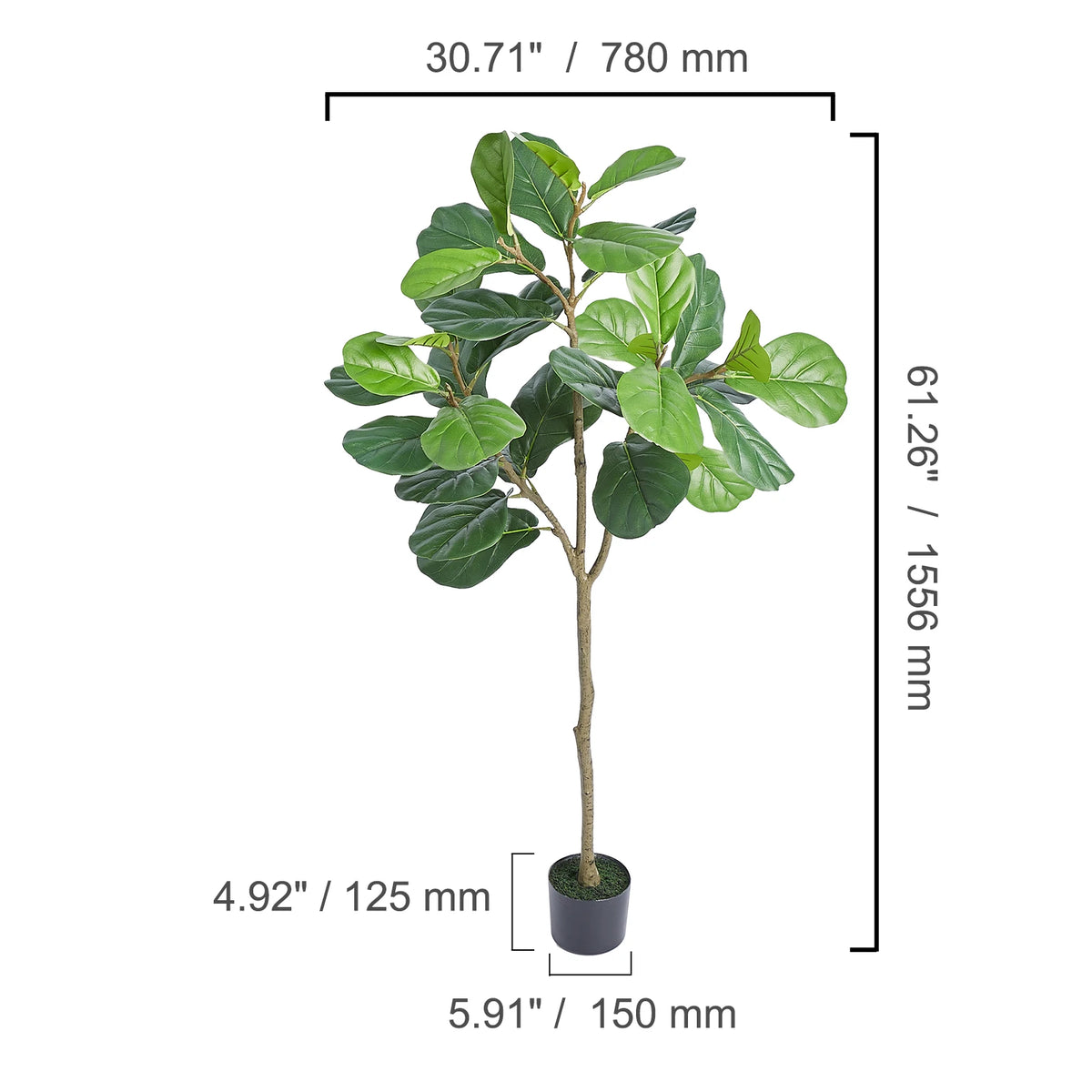 SucceBuy Artificial Olive Tree 4/5/6FT Tall Faux Plant Secure PE Material Anti-Tip Tilt Protection Low-Maintenance Tree for Home