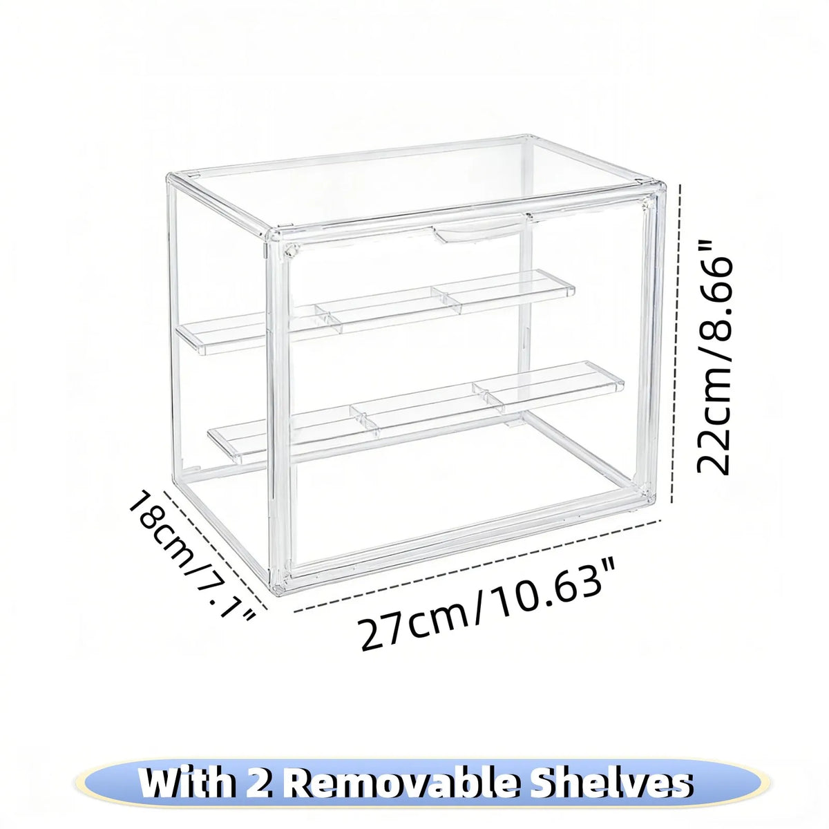 Acrylic Display Box, Clear Stackable Storage Case Bins Organizer for Blind Box Toy Collectible Cosmetic Makeup Figure