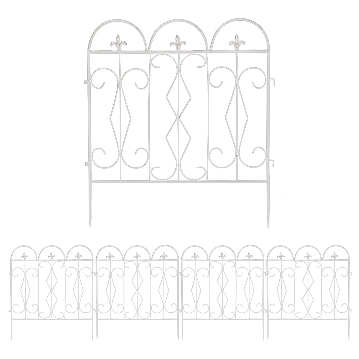 5 Pieces Outdoor Rustproof Metal Garden Border  Fence Landscape Wire Fencing