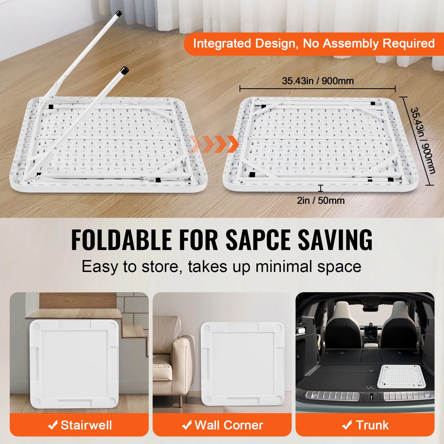 SucceBuy Mahjong Table 4 Player Folding Domino Table with Wear-Resistant Green Tabletop Portable Square Card Table 4 Chip Trays