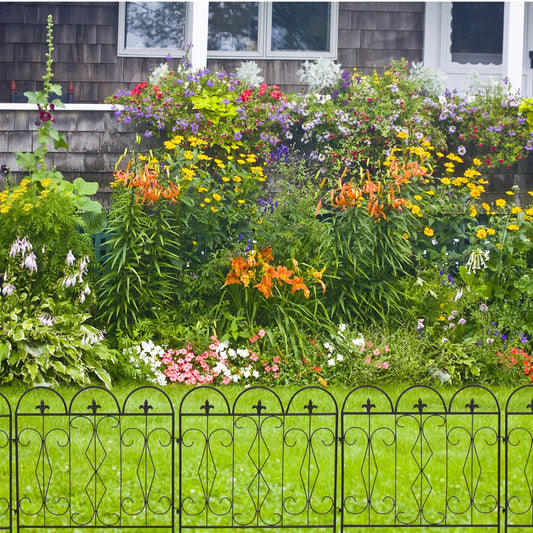 5 Pieces Outdoor Rustproof Metal Garden Border  Fence Landscape Wire Fencing