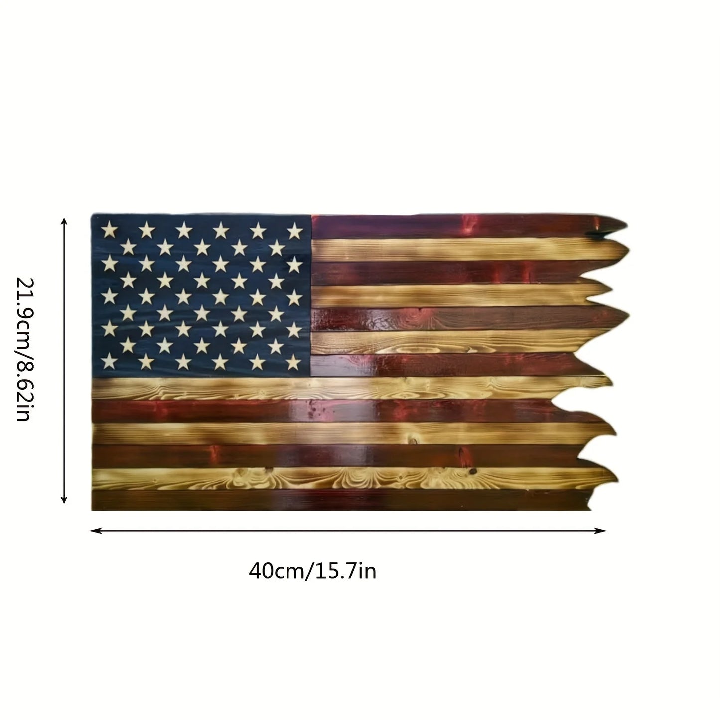 8*15inch American Wavy Flag - Wooden Independence Day Decoration for Home, Restaurant, Bar, Cafe and Garage christmars gifts
