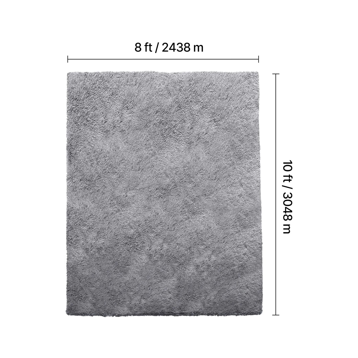 SucceBuy Indoor Plush Area Rugs 8 x 10 ft Soft Plush Carpet Furry Shag Area Rugs for Living Room Bedroom  Non-Shedding Non-Woven
