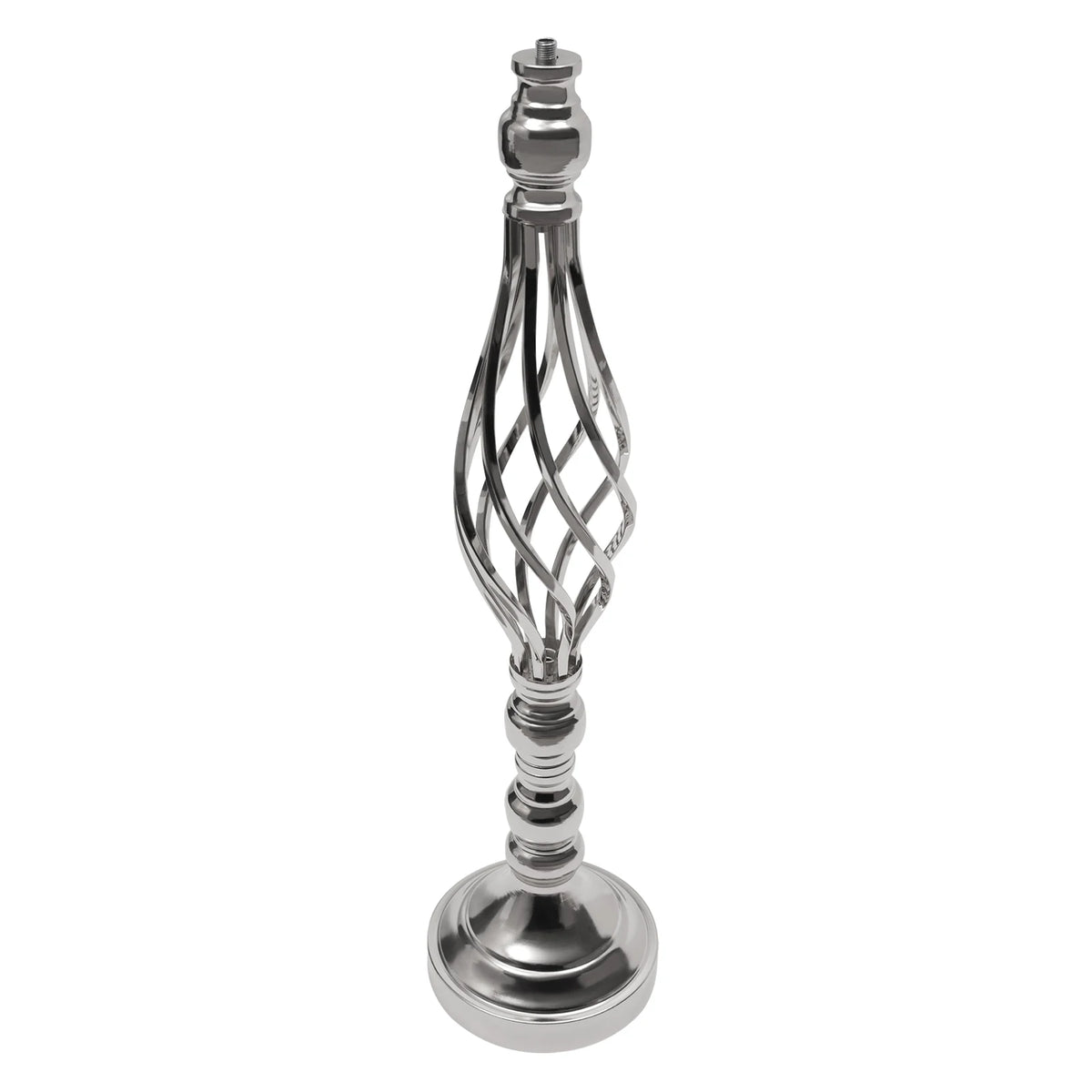 6pcs Crystal Flower Stand, Wedding Centerpiece, Crystal Wedding Flower Stand 55cm Silver Iron Durable DIY Vase Holder for Party Event Decor