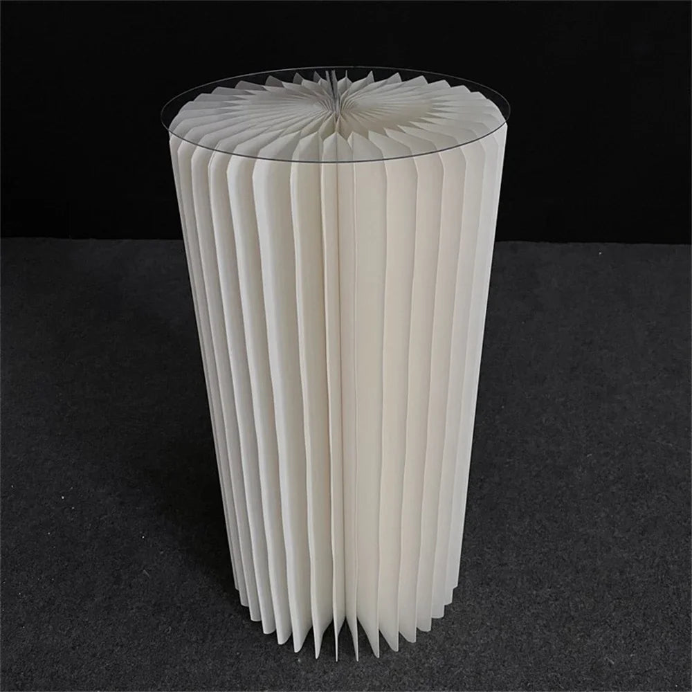 Folding Cylindrical Wedding Backdrop Decor Birthday Party DIY Decoration Ornaments White Folding Dessert Table Stand Baby Shower