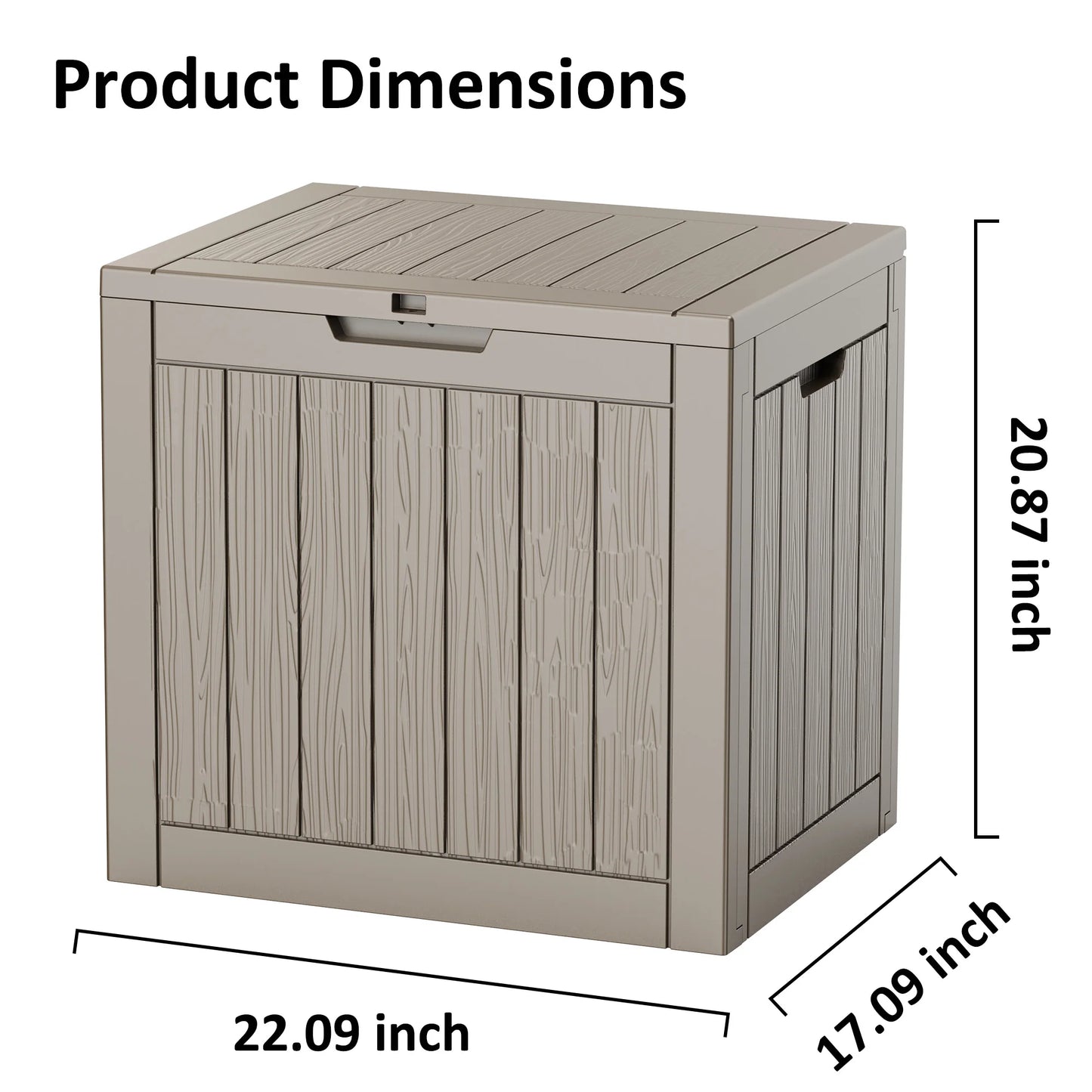 30 Gallon Resin Outdoor Deck Box Waterproof UV Protection Lockable Patio Balcony Storage Box for Garden Tools Pool Toys Cushions Gray