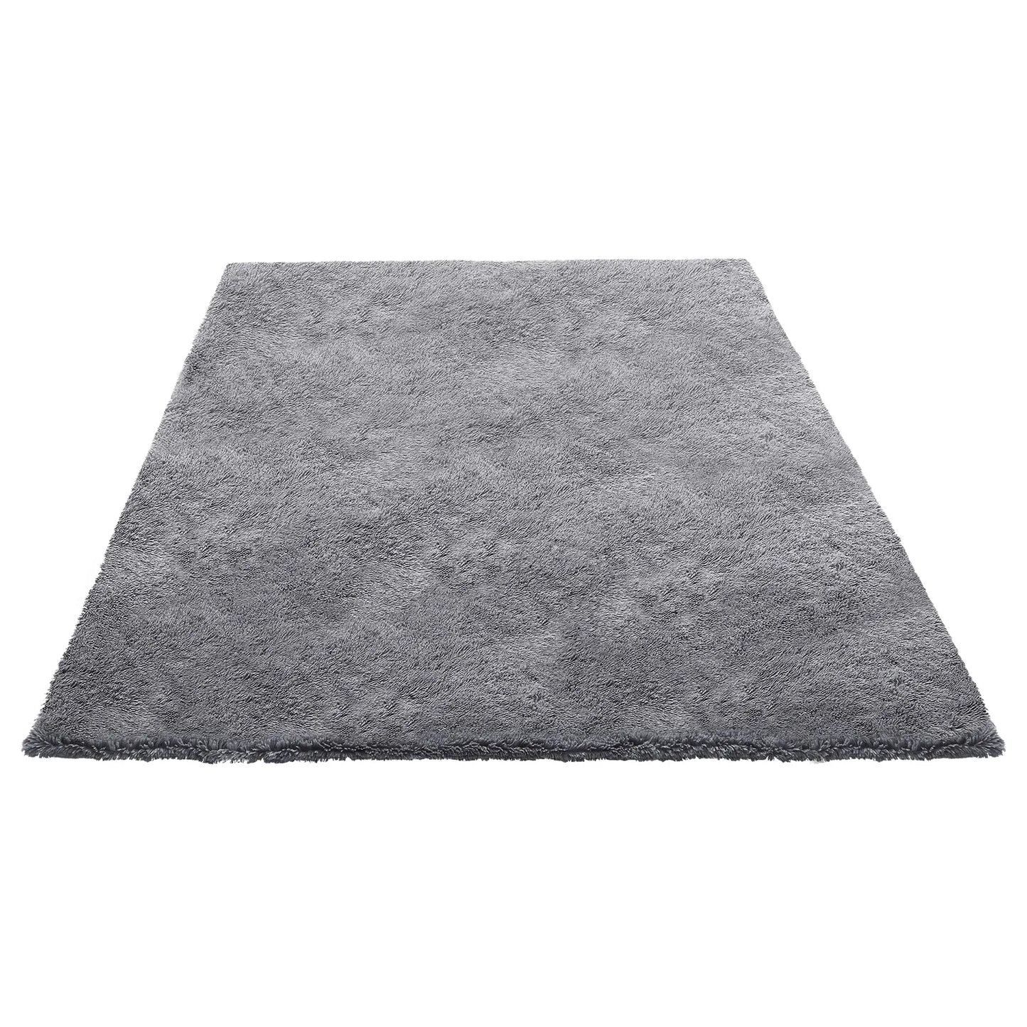 SucceBuy Indoor Plush Area Rugs 8 x 10 ft Soft Plush Carpet Furry Shag Area Rugs for Living Room Bedroom  Non-Shedding Non-Woven