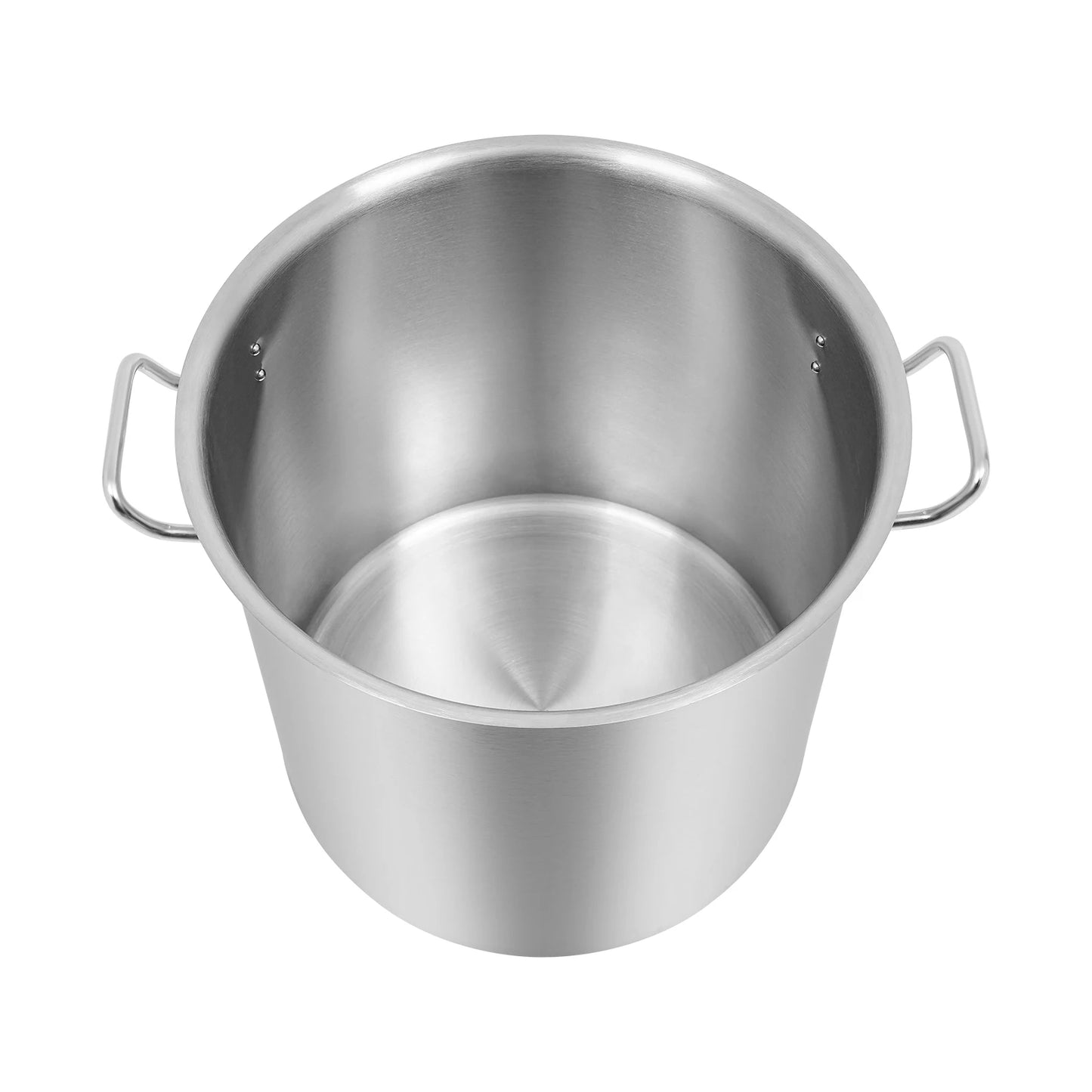 Large Stock Pot with Lid 35cm, Stainless Steel Soup Pot 34.9qt for Family Cooking Noodles Brine Meat Gathering Commercial Use