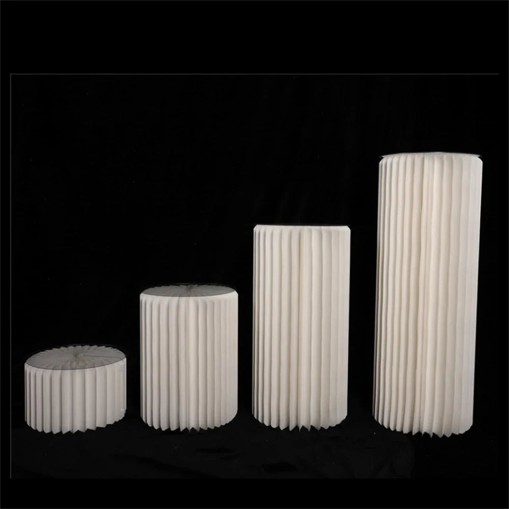 Folding Cylindrical Wedding Backdrop Decor Birthday Party DIY Decoration Ornaments White Folding Dessert Table Stand Baby Shower