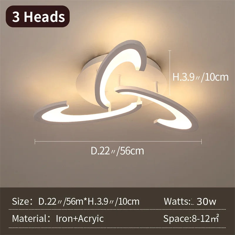 Modern Acrylic Ceiling Lamp Living Room Bedroom Lighting Dimmable Pendant Light With Remote Control Chandelier For The Kitchen