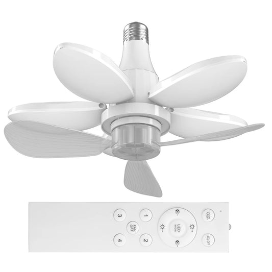 Modern Ceiling Fan with LED Light Remote Control Silent Ceiling Fan for Bedroom Kitchen Living Room