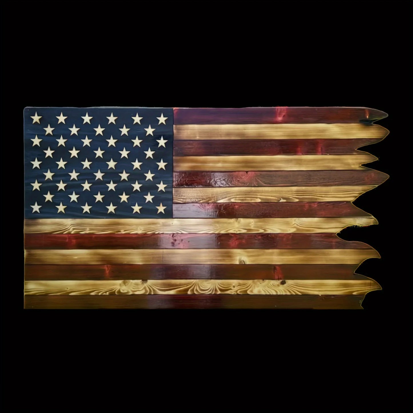 8*15inch American Wavy Flag - Wooden Independence Day Decoration for Home, Restaurant, Bar, Cafe and Garage christmars gifts