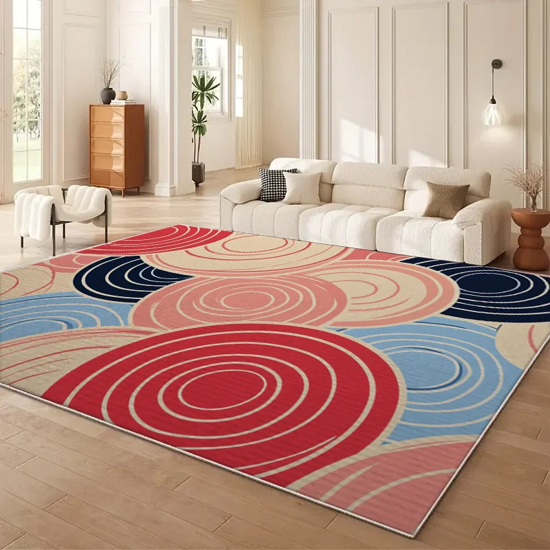 Luxurious New Chinese Style Floral Sofa Area Rug Large Scale Full Coverage Non-Slip Mat Easy to Clean And Maintain Home Use