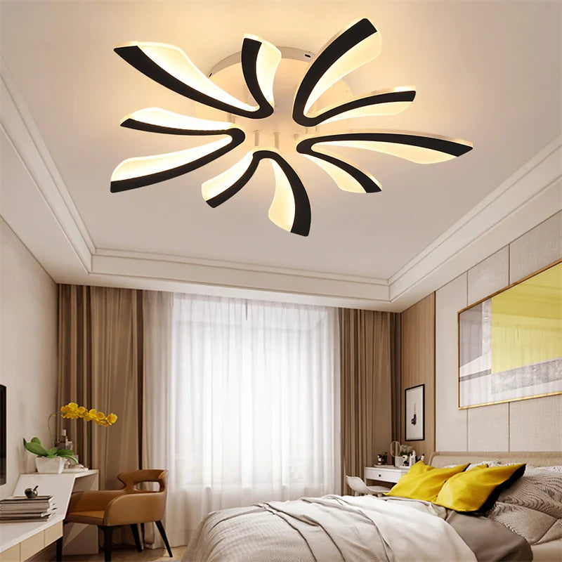 Modern Acrylic Ceiling Lamp Living Room Bedroom Lighting Dimmable Pendant Light With Remote Control Chandelier For The Kitchen