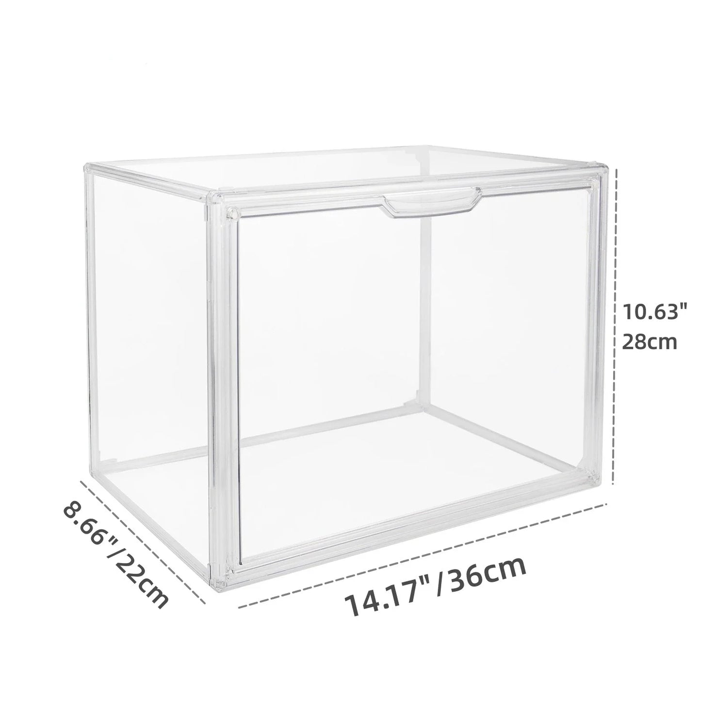 1pc/3pcs Clear Display Case Large Capacity Storage Box Acrylic Organizer Bins For Figures Blind Box Makeup Toy Showcase HangBag