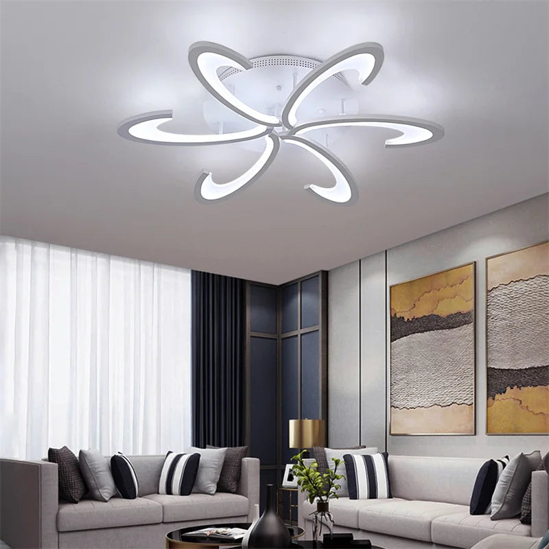 Modern Acrylic Ceiling Lamp Living Room Bedroom Lighting Dimmable Pendant Light With Remote Control Chandelier For The Kitchen