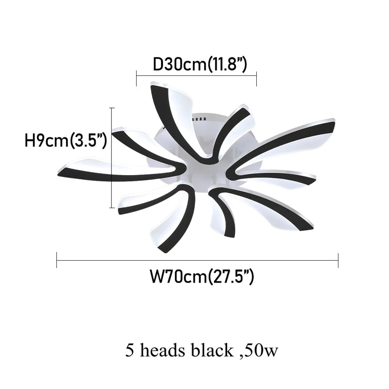 Modern Acrylic Ceiling Lamp Living Room Bedroom Lighting Dimmable Pendant Light With Remote Control Chandelier For The Kitchen