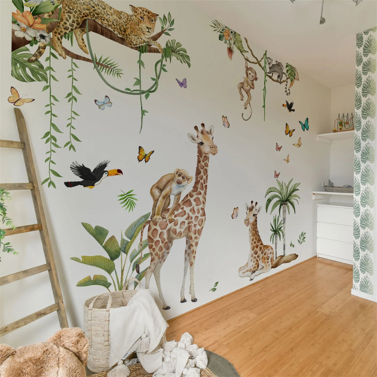 Adorable Woodland Creatures Wall Decals for Kids Room Nursery Decor Forest Animals Peel and Stick Wallpaper Art for Playroom